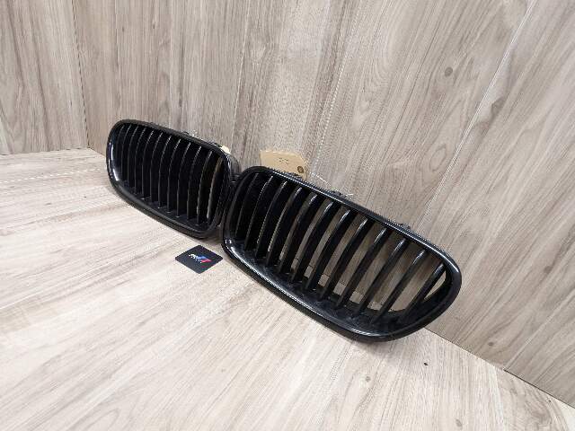 OEM BMW F10 528 535 550 Front Left Right Side Bumper Chrome Grille Insert SET