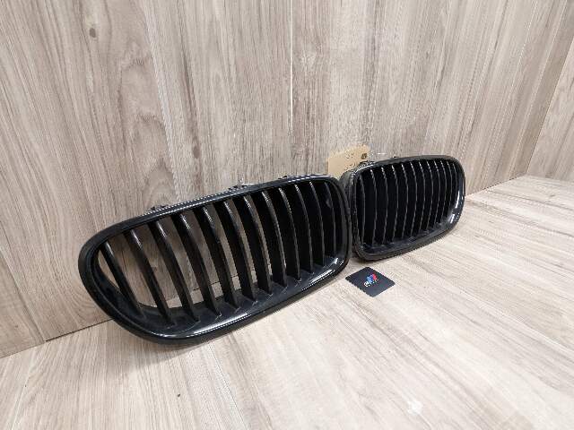 OEM BMW F10 528 535 550 Front Left Right Side Bumper Chrome Grille Insert SET