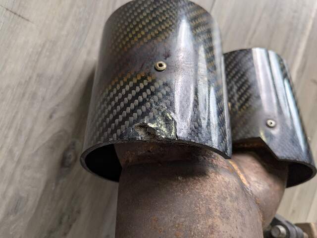 *22-25 OEM BMW G42 M240 Dual Exhaust Flap Pipe Muffler B58 Engine w/ Carbon Tips