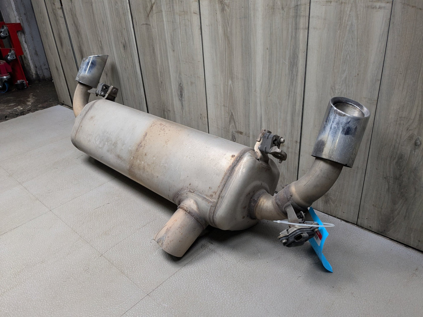 19-23 OEM BMW G20 330 Dual Exhaust Pipe Muffler Silver Tips B46 Engine