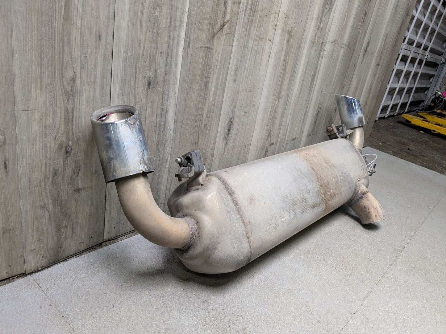 19-23 OEM BMW G20 330 Dual Exhaust Pipe Muffler Silver Tips B46 Engine