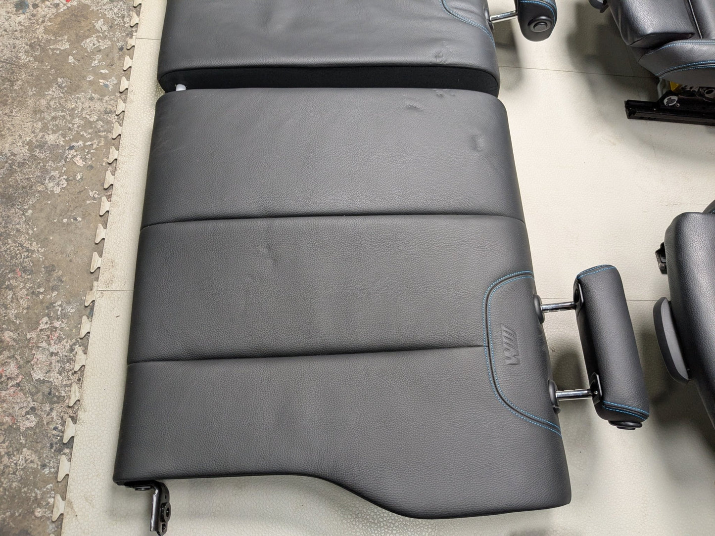 *OEM BMW F22 F87 M2 Driver Passenger Seats Door Panels Interior w Blue Stitching