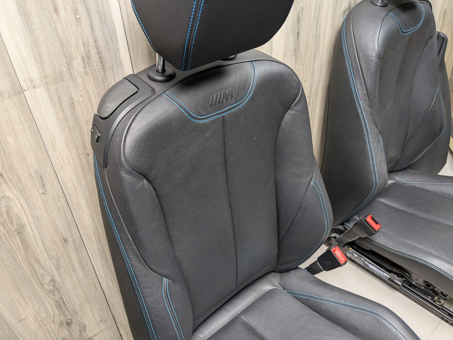 *OEM BMW F22 F87 M2 Driver Passenger Seats Door Panels Interior w Blue Stitching