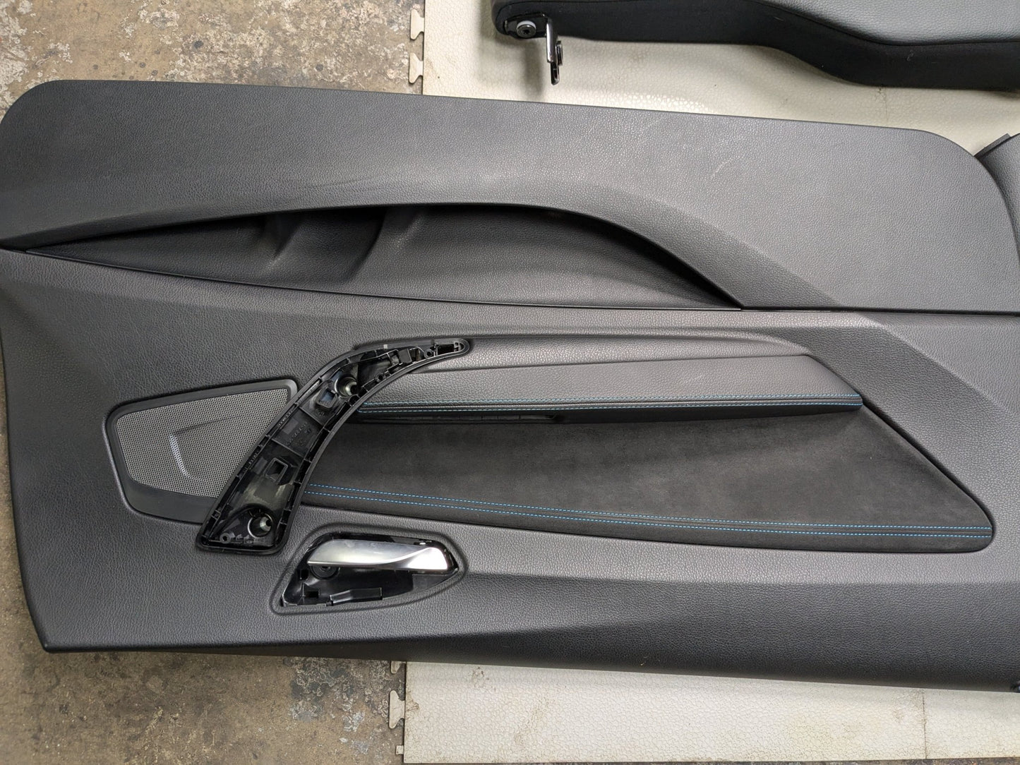 *OEM BMW F22 F87 M2 Driver Passenger Seats Door Panels Interior w Blue Stitching