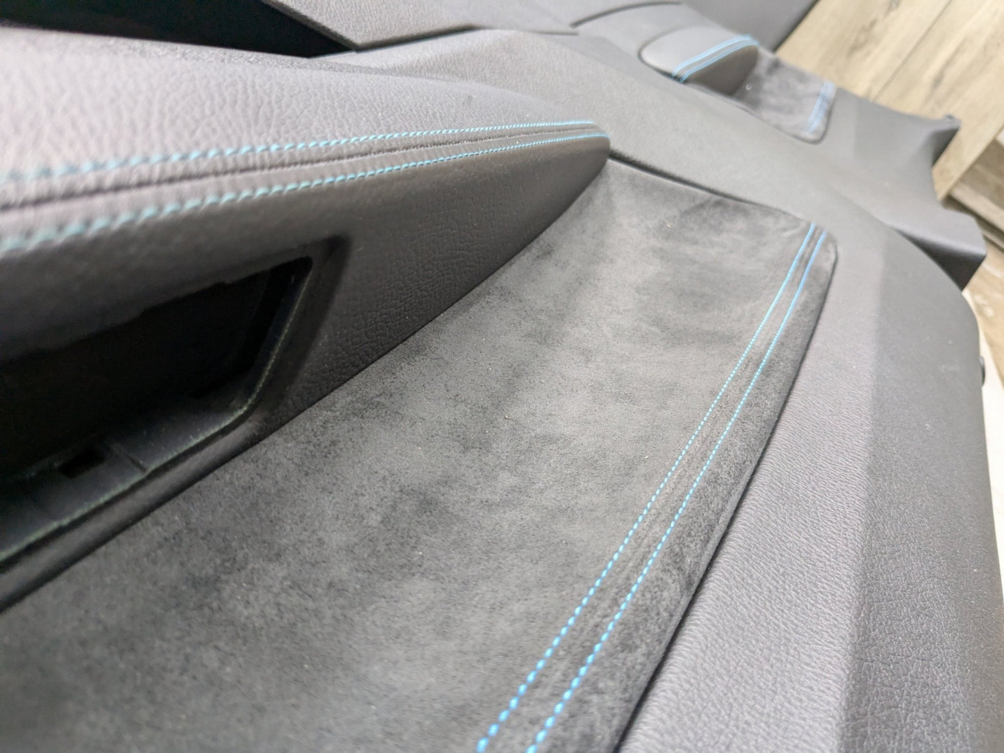 *OEM BMW F22 F87 M2 Driver Passenger Seats Door Panels Interior w Blue Stitching