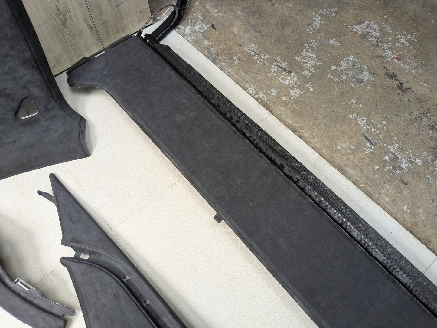 NOTE* OEM BMW G12 740 750 ALCANTARA Black Roof Headliner A B C D Pillar Trim SET