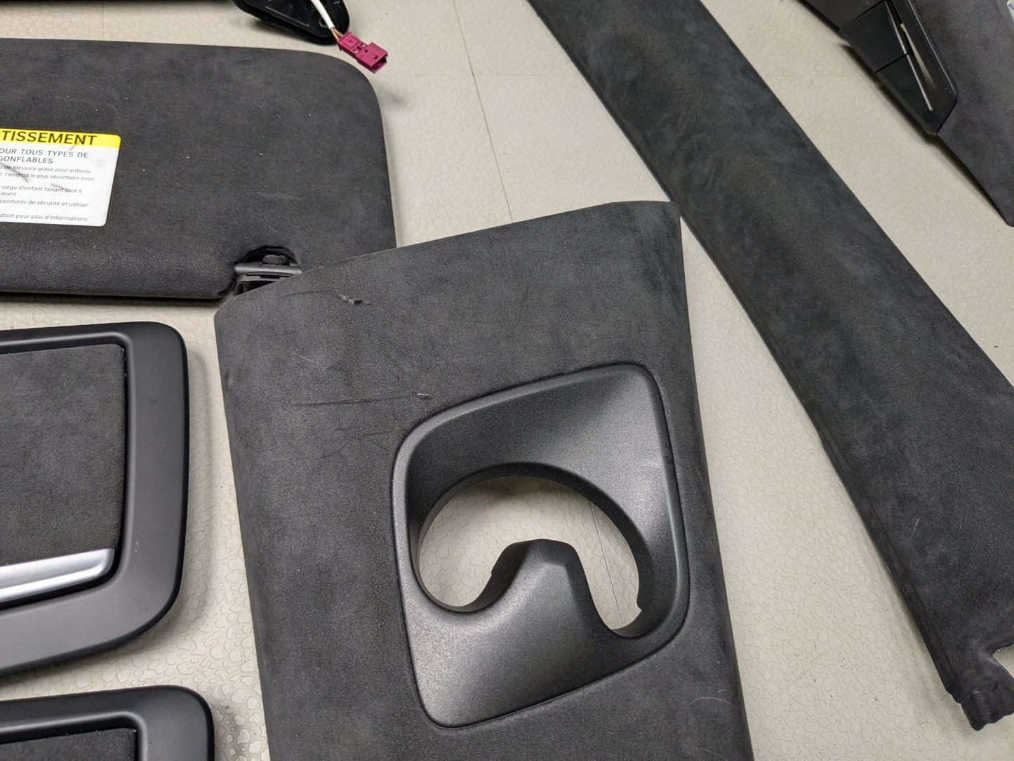 NOTE* OEM BMW G12 740 750 ALCANTARA Black Roof Headliner A B C D Pillar Trim SET