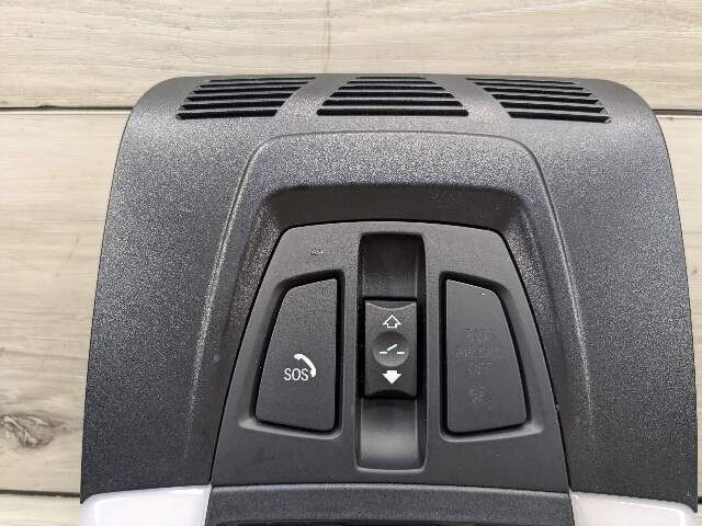 14-19 OEM BMW F15 F16 X5 X6 Roof Console Dome Light SOS Switch Black