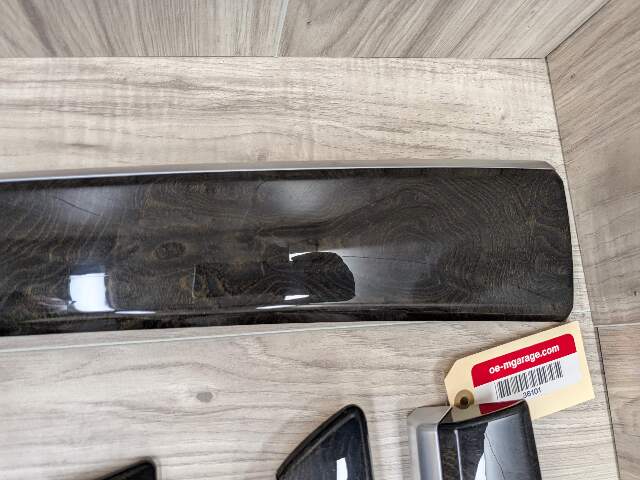 *13-15 OEM BMW F02 750 Center Console Dash Door Trims Wood SET