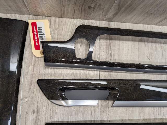 *13-15 OEM BMW F02 750 Center Console Dash Door Trims Wood SET