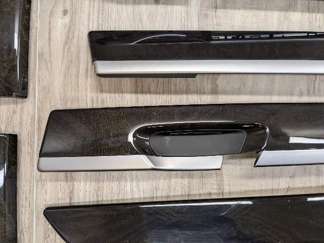 *13-15 OEM BMW F02 750 Center Console Dash Door Trims Wood SET
