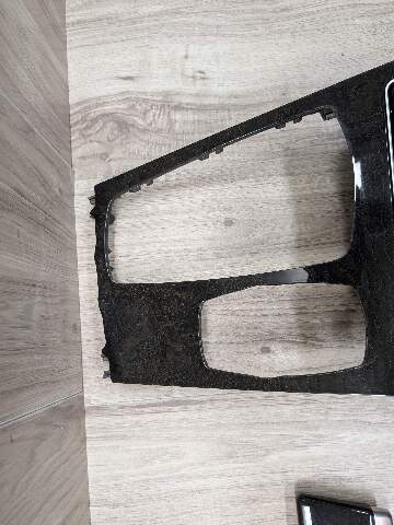 *13-15 OEM BMW F02 750 Center Console Dash Door Trims Wood SET