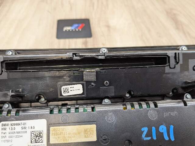 *09-15 OEM BMW F01 F02 AC Heated Seats Climate Radio CD Control Panel CERAMIC
