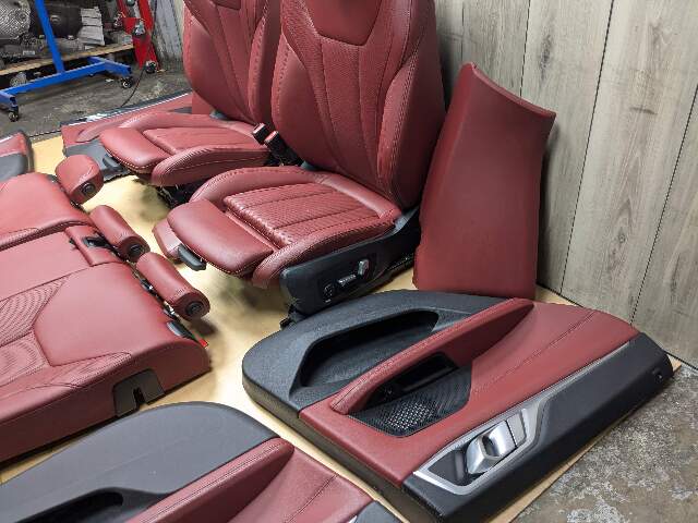 *22-24 OEM BMW G26 430 M440 Front Rear RED Interior Seats Door Panels COMPLETE
