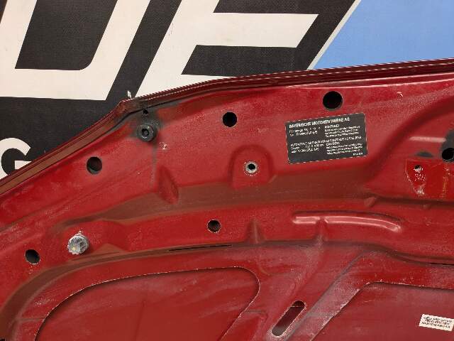 08-13 OEM BMW E88 E82 135 Front Hood Bonnet Panel Shell Red A82