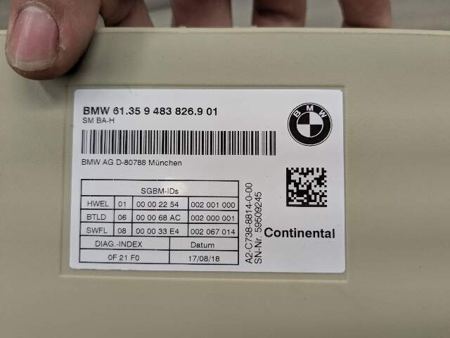 OEM BMW F90 G01 G02 G05 G12 G30 Front Driver Passenger Seat Memory Module