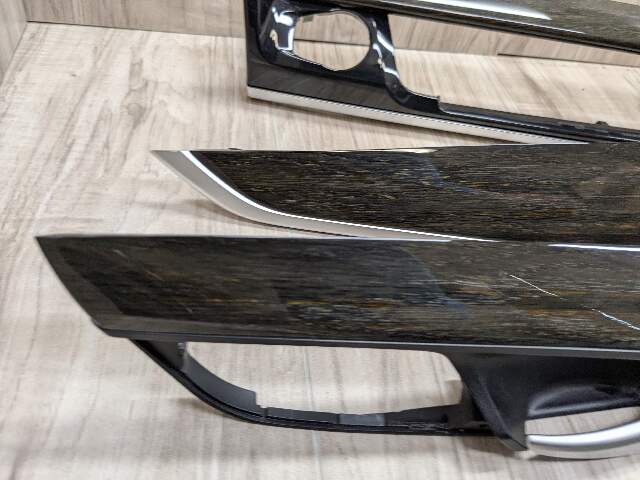 *15-19 OEM BMW F16 F86 X6 X6M Center Dash Door Oak Wood Trim Panel SET