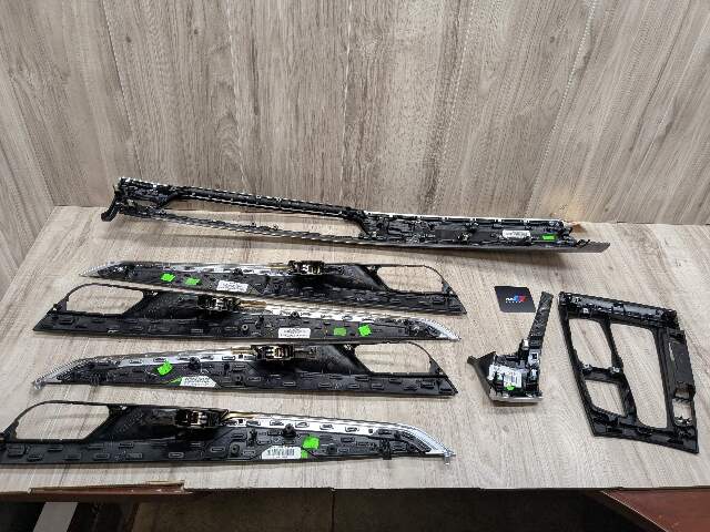 *15-19 OEM BMW F16 F86 X6 X6M Center Dash Door Oak Wood Trim Panel SET