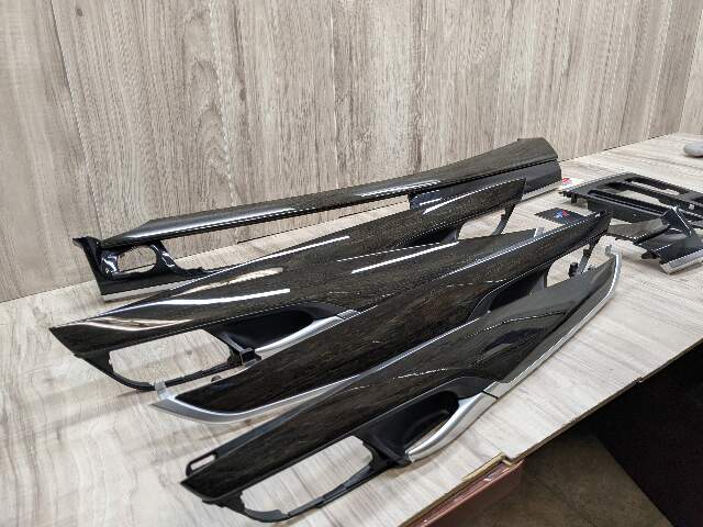 *15-19 OEM BMW F16 F86 X6 X6M Center Dash Door Oak Wood Trim Panel SET