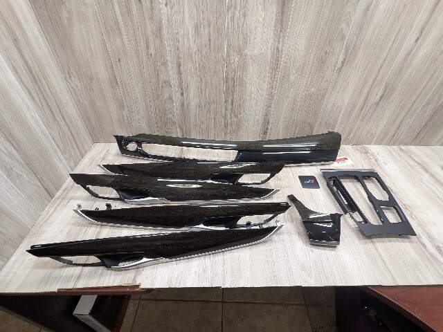 *15-19 OEM BMW F16 F86 X6 X6M Center Dash Door Oak Wood Trim Panel SET