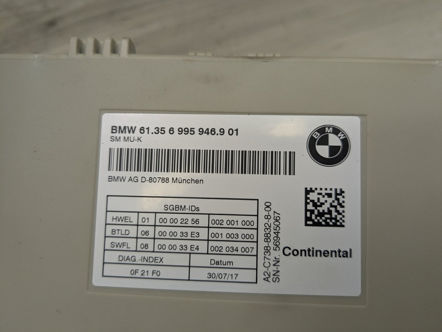 OEM BMW F90 G01 G11 G12 M5 740 750 X3 Front Left Right Seat Control Module