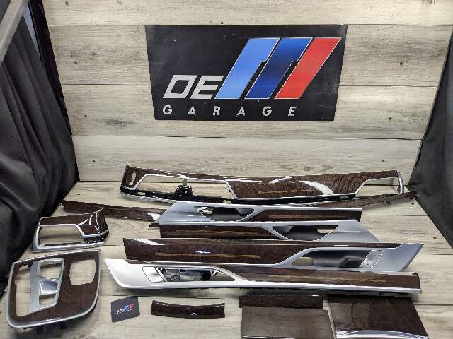 16-19 OEM BMW G12 750 Dash Doors Air Vent Wood Oak Interior Trim SET