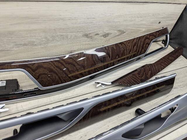 16-19 OEM BMW G12 750 Dash Doors Air Vent Wood Oak Interior Trim SET