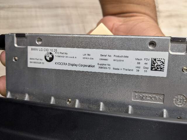 16-19 OEM BMW G11 G12 740 750 M760 Navigation Display Monitor Information Screen