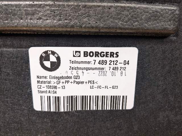 21-25 OEM BMW G23 430 M440 Rear Trunk Floor Carpet Mat Cargo Liner Cover