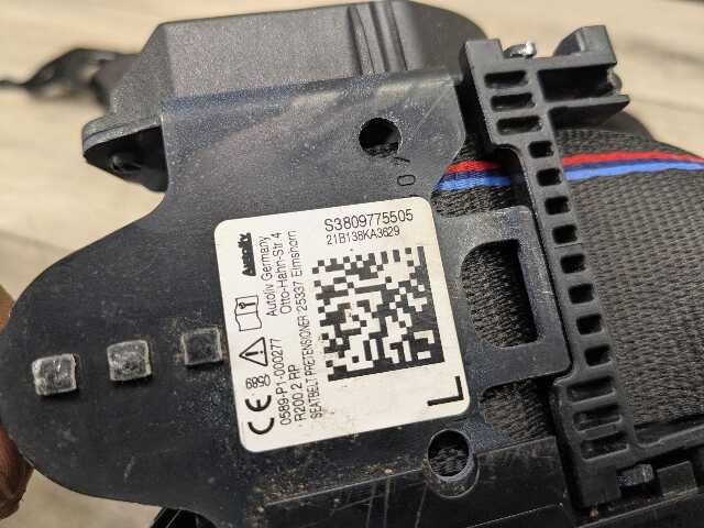 OEM BMW G22 G42 G82 G87 M4 REAR Left Driver Seat Belt Seatbelt Retractor Black