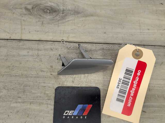 12-15 OEM BMW F30 F31 Front Left Driver Bumper Headlight Washer Cap Cover Silver