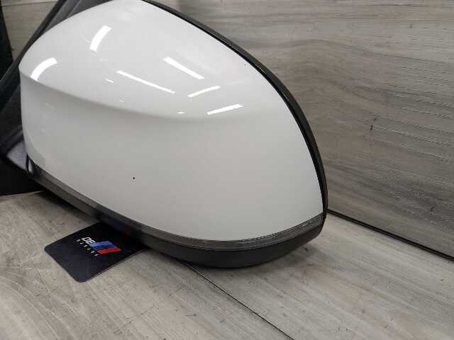 14-18 OEM BMW F15 X5 Left Driver Side Mirror Assembly Auto Dip Heated White