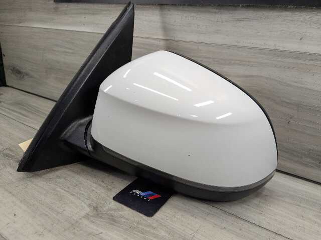 14-18 OEM BMW F15 X5 Left Driver Side Mirror Assembly Auto Dip Heated White