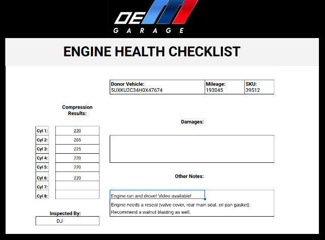 OEM BMW F15 F16 X5 X6 AWD Long Block N55 Engine Motor EWG 193k Miles RAN!! VIDEO