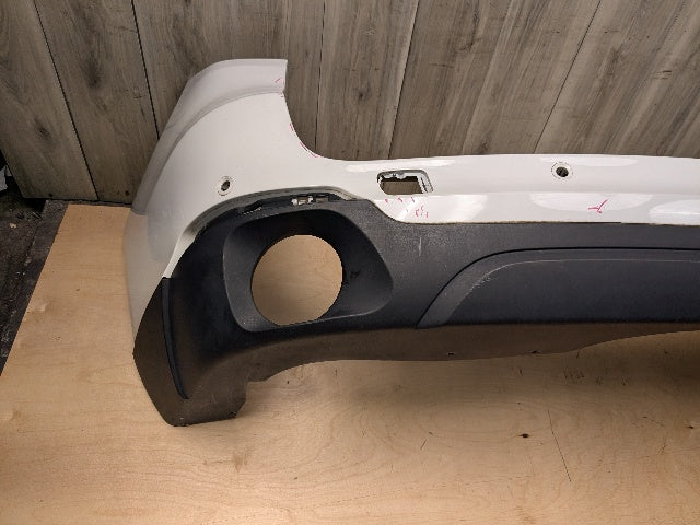 14-18 OEM BMW F15 X5 Rear Bumper Cover PDC Holes w/ Diffuser N55 N57 White 300