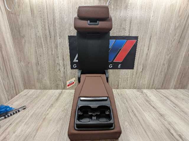 *15-18 OEM BMW F86 X6M REAR Seat Center Armrest Headrest Cup Holder ARAGONBRAUN