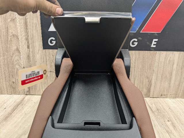 *15-18 OEM BMW F86 X6M REAR Seat Center Armrest Headrest Cup Holder ARAGONBRAUN