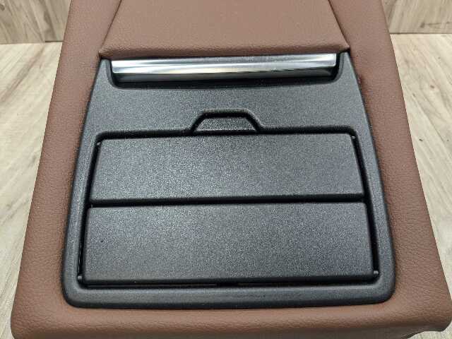 *15-18 OEM BMW F86 X6M REAR Seat Center Armrest Headrest Cup Holder ARAGONBRAUN