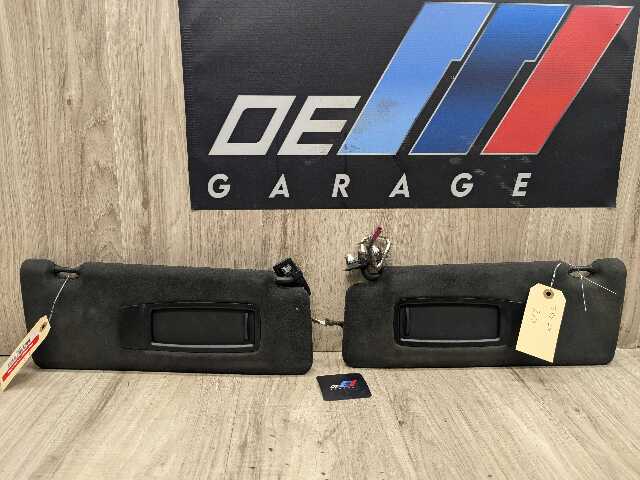 15-19 OEM BMW F16 F86 X6 X6M Left Right Leather ALCANTARA Interior Sun Visor SET