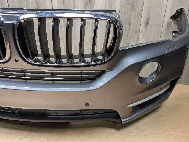 *14-18 OEM BMW F15 X5 BASE Front Bumper Cover w/ Upper Lower Grilles Gray A52