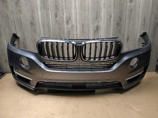 *14-18 OEM BMW F15 X5 BASE Front Bumper Cover w/ Upper Lower Grilles Gray A52