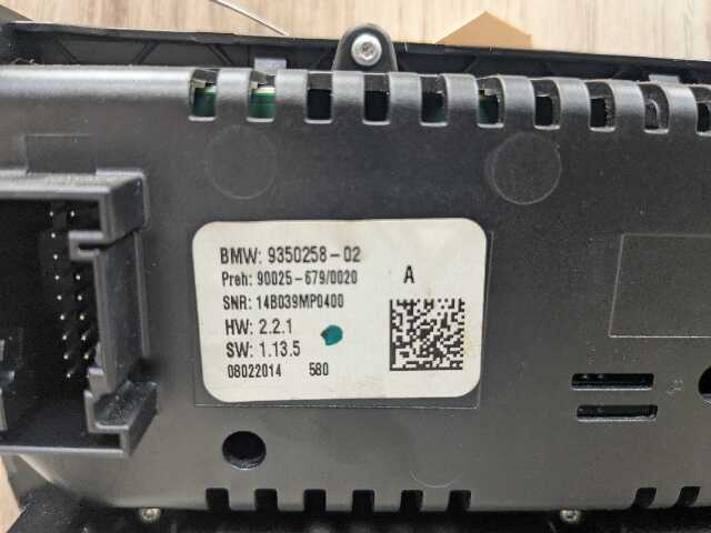 **OEM BMW F15 F16 F85 X5 X6 AC Climate Heater Control Panel Radio Media Switch