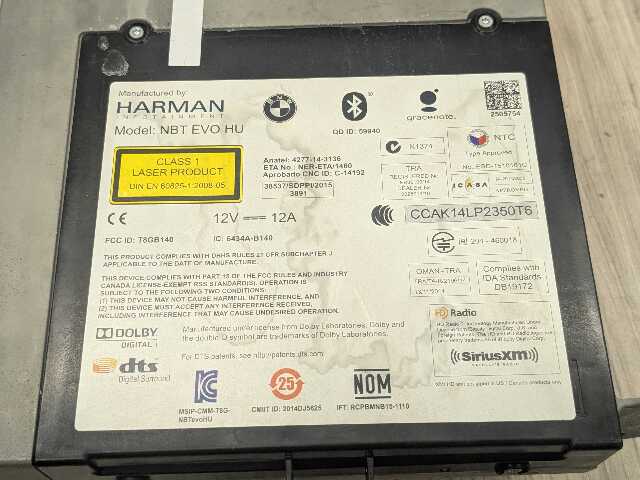 PRE-LCI OEM BMW F90 F97 G01 G12 G30 M5 Radio Audio CD Head Unit NBT HU EVO 4.1