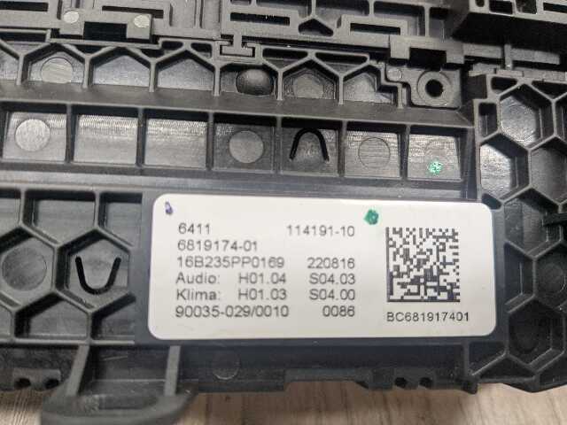 *16-22 OEM BMW G11 G12 740 750 760 AC Climate Panel Radio Control Switch CERAMIC