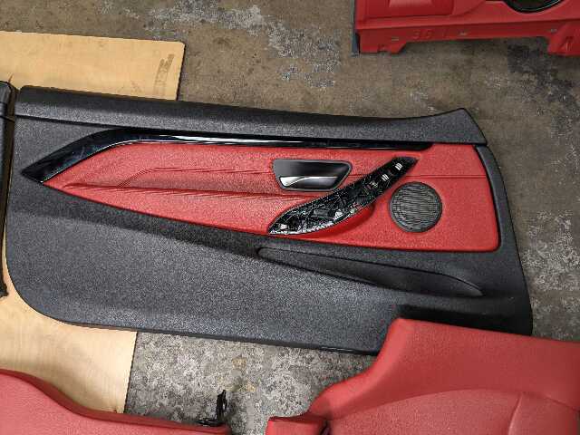 OEM BMW F32 428 430 435 440 Front Rear Left Right Interior Seat Panel RED Heated