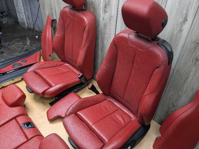 OEM BMW F32 428 430 435 440 Front Rear Left Right Interior Seat Panel RED Heated