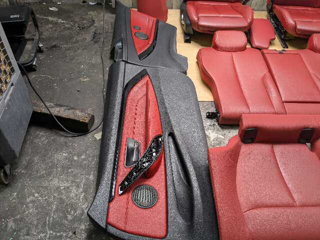 OEM BMW F32 428 430 435 440 Front Rear Left Right Interior Seat Panel RED Heated