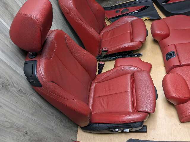 OEM BMW F32 428 430 435 440 Front Rear Left Right Interior Seat Panel RED Heated