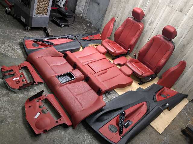 OEM BMW F32 428 430 435 440 Front Rear Left Right Interior Seat Panel RED Heated