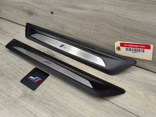 OEM BMW F30 F36 335 440 Front Door Sill Cover Trim Entrance Sill Kick Plates SET